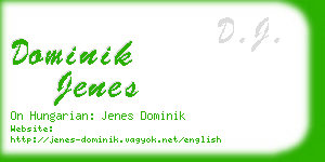 dominik jenes business card